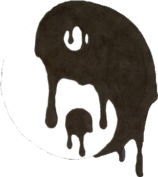 Cool Yin Yang Drawings (500x750), Png Download