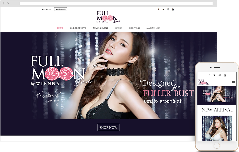 Full Moon Bra - Undergarment (1000x650), Png Download