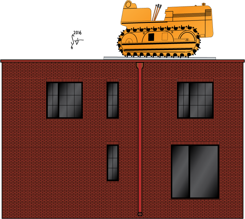 Side View Brick Wall Png Clip Art Royalty Free - Side Of Building Png (800x717), Png Download