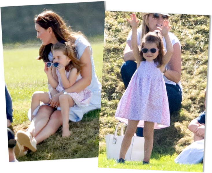 Princess Charlotte Dons Sunglasses And Prince George - Princess Charlotte Of Cambridge (768x628), Png Download