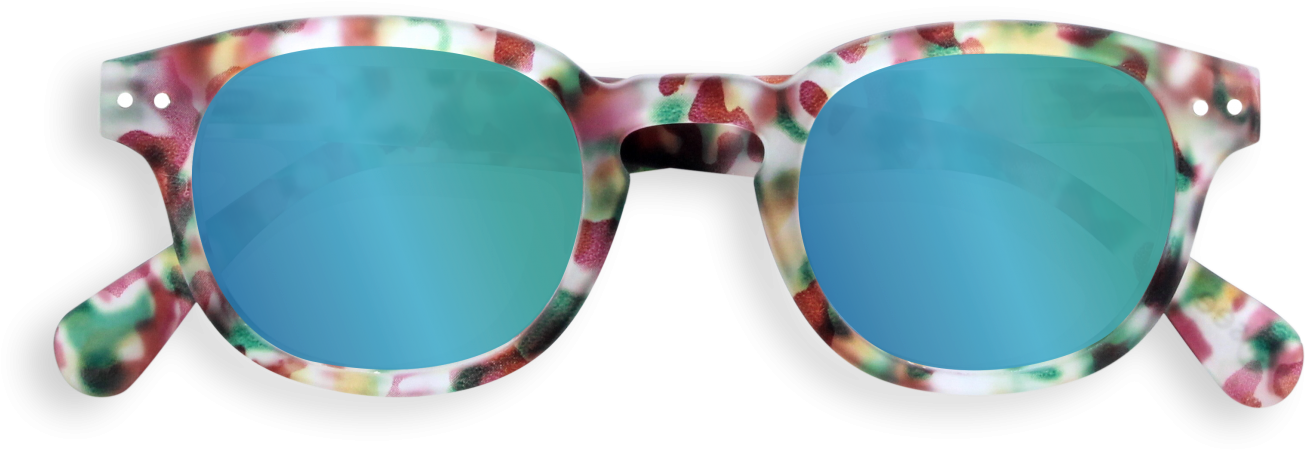 Green Sunglasses Png - Izipizi #sun Junior Green Tortoise Soft (grey Lenses) (1400x1400), Png Download