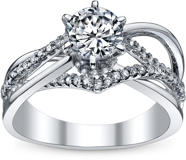 Vintage Modern Engagement Rings - Wedding Ring (655x600), Png Download