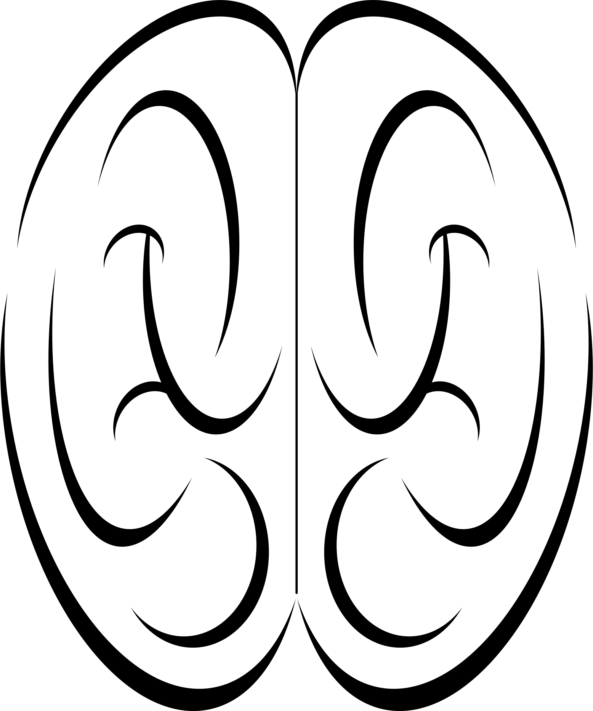 This Free Icons Png Design Of Brain Stylistic Top View (2002x2400), Png Download