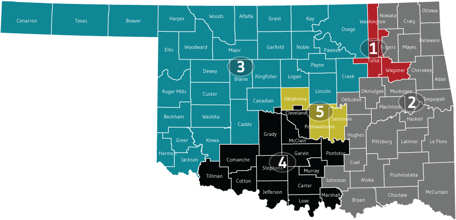 District Map - Major Museums In Oklahoma (919x444), Png Download