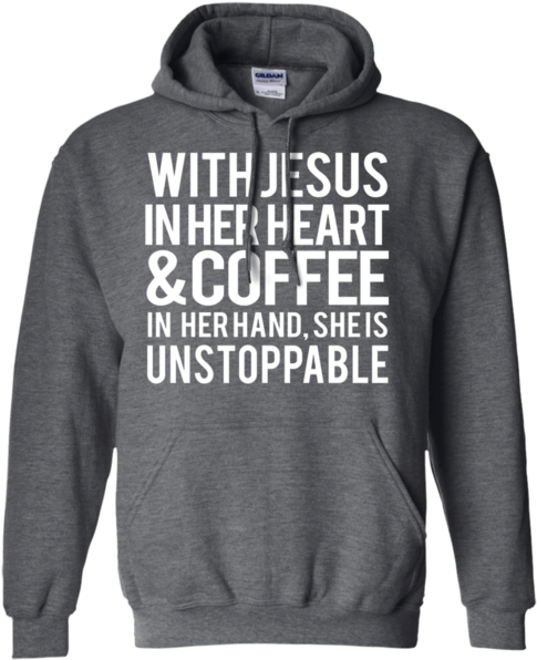 With Jesus In Her Heart & Coffee In Her Hand, She Is - Bluetees Pride Without Borders Christmas Birthday Gift (600x600), Png Download