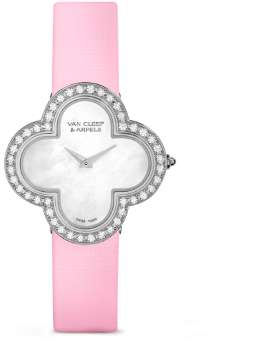 Alhambra Watch, Medium Model - Van Cleef Diamond Watch Alhambra (620x620), Png Download