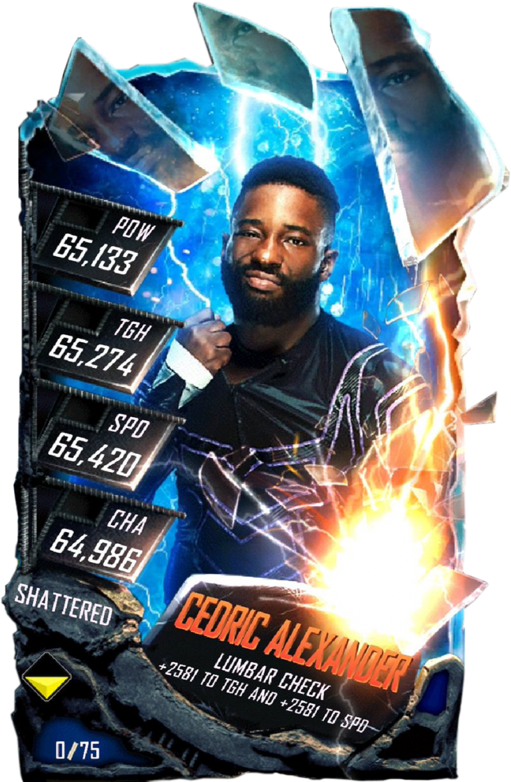 Cedricalexander S5 24 Shattered - Wwe Supercard Shattered Cards (733x1158), Png Download