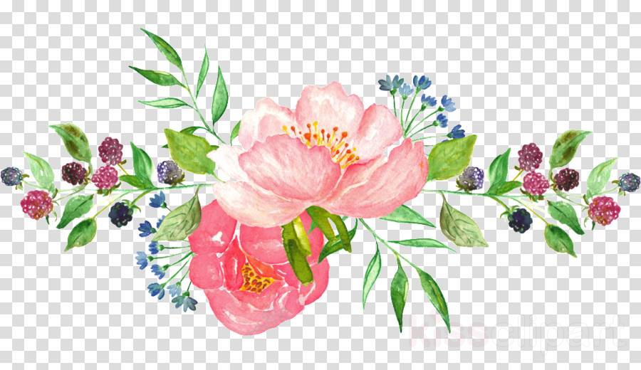 Download Transparent Water Color Flower Png Clipart Watercolor - Flower