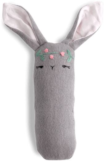 Floral Wreath Bunny Rattle - Wreath (700x700), Png Download