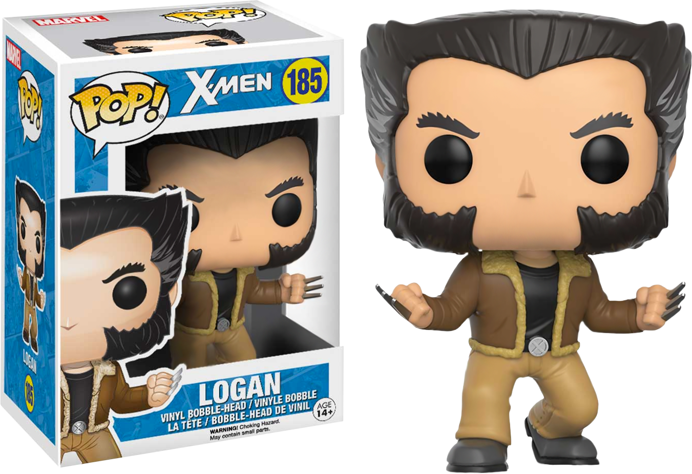Logan Pop Vinyl Figure - Funko Pop Wolverine (1351x925), Png Download