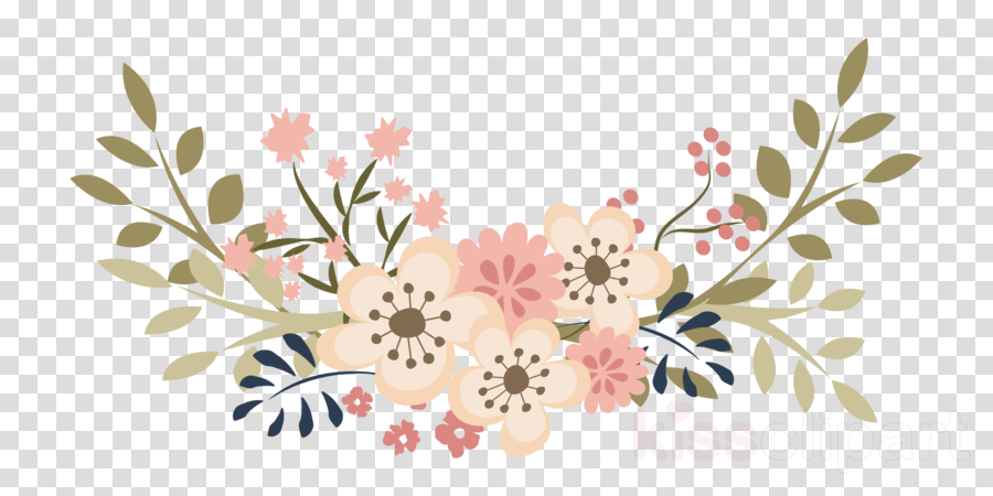 Lavender Floral Wreath Clipart Floral Design Wedding - Wedding (900x450), Png Download