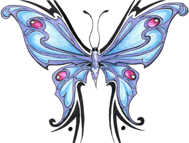 Butterfly Tattoo Designs Png Transparent Images - Butterfly Tattoo Designs (640x480), Png Download