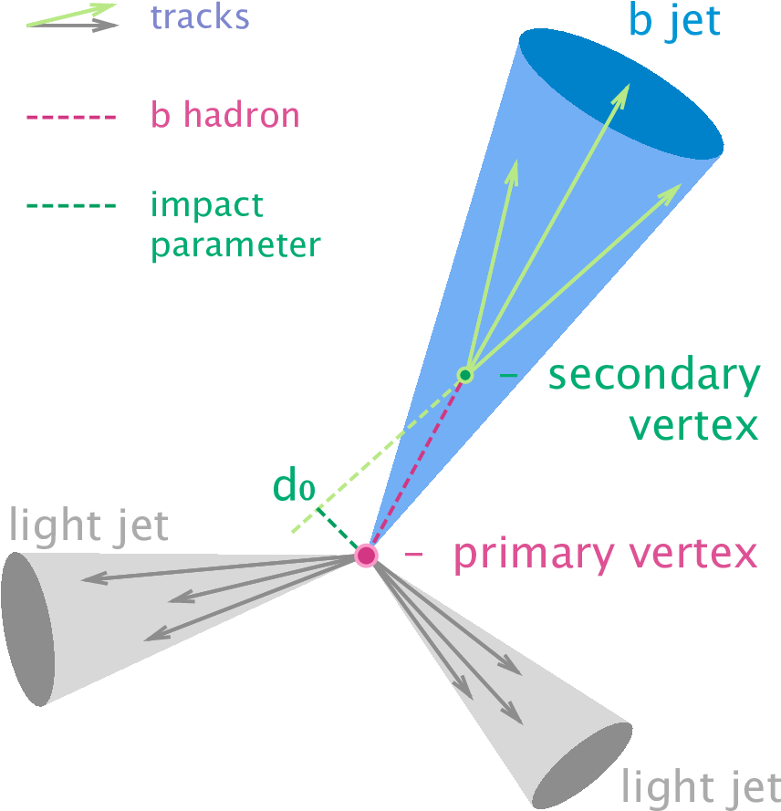 B-tagging Diagram - Jets Particle Physics (900x921), Png Download