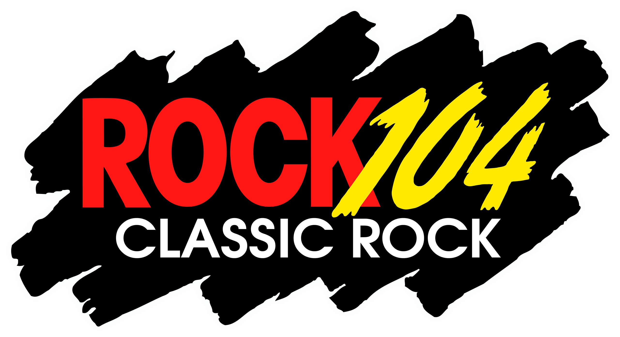 Rock104 - - Rock 104 Logo (2605x1427), Png Download
