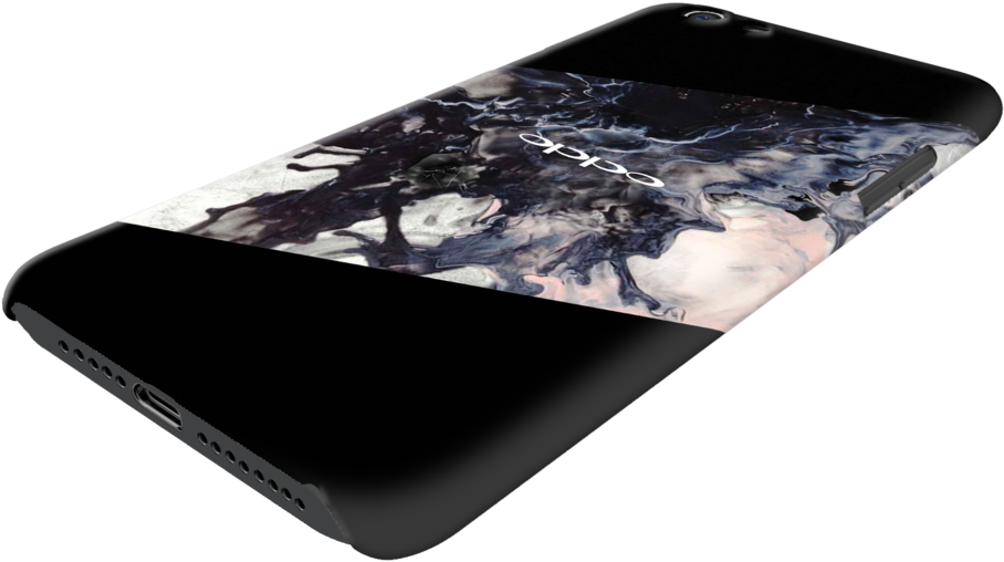 Black Splash Cover Case For Oppo F1s - Kvr (1024x1024), Png Download
