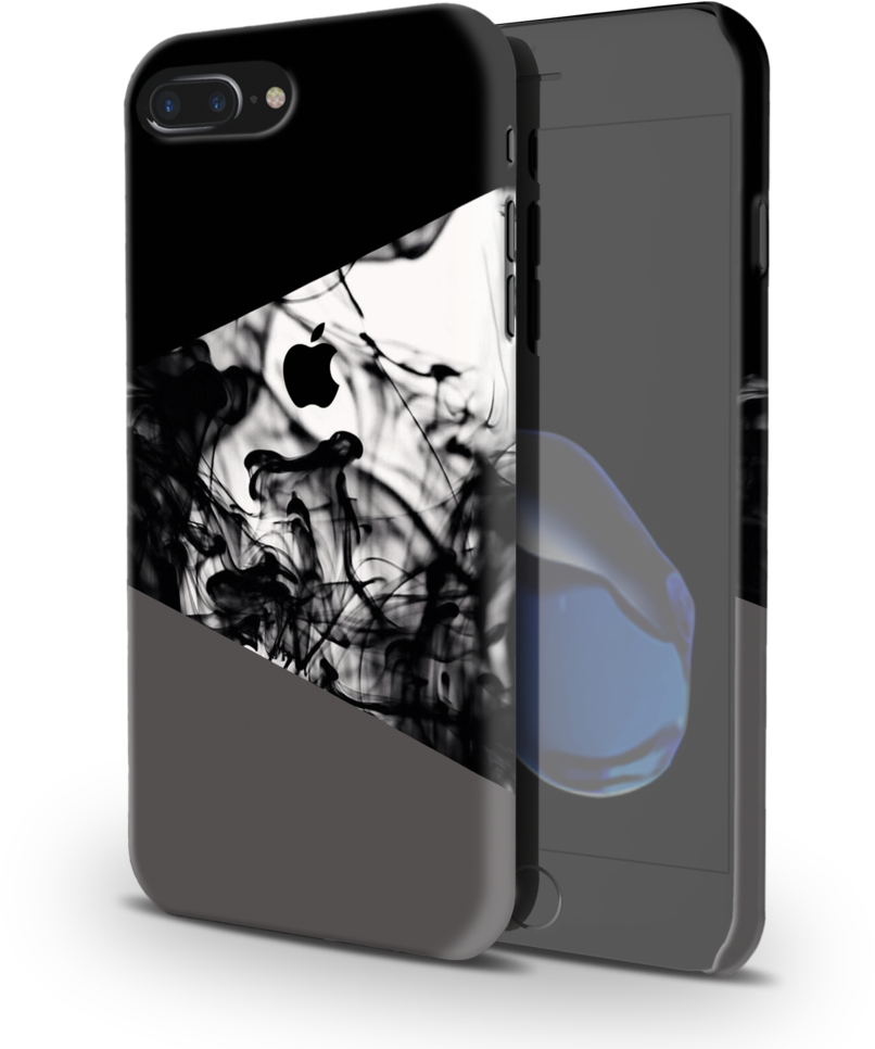 Grey Splash Cover Case For Iphone 7/8 Plus - Mobile Phone Case (1024x1024), Png Download