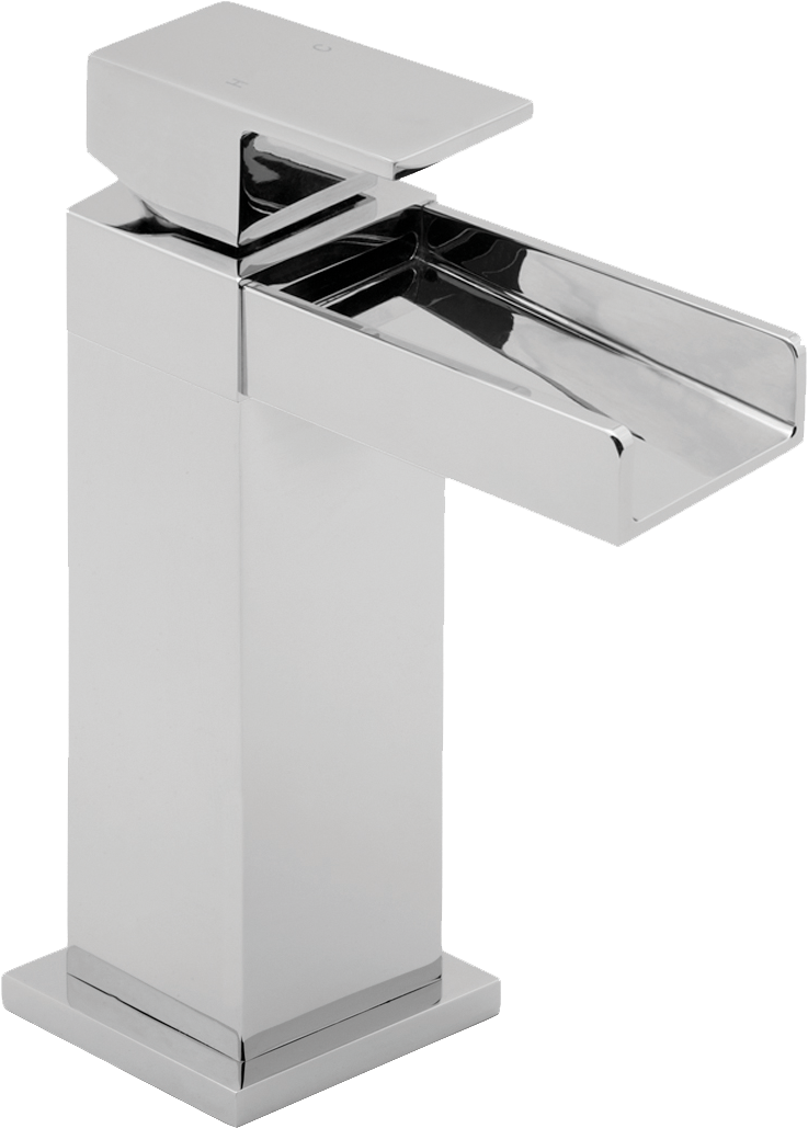 Spa113 - Deva Sparkle Chrome Mono Basin Mixer Tap Spa113 (866x1093), Png Download
