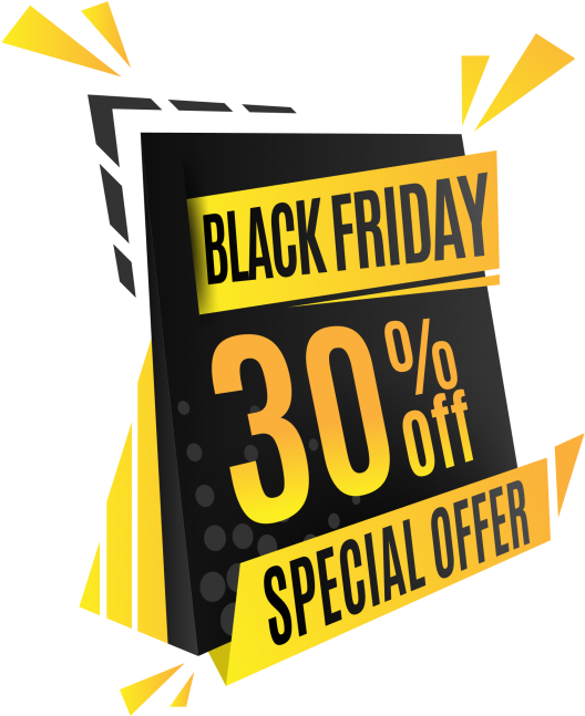 Black Friday 30% Off Png - Venta Black Friday Background (715x715), Png Download