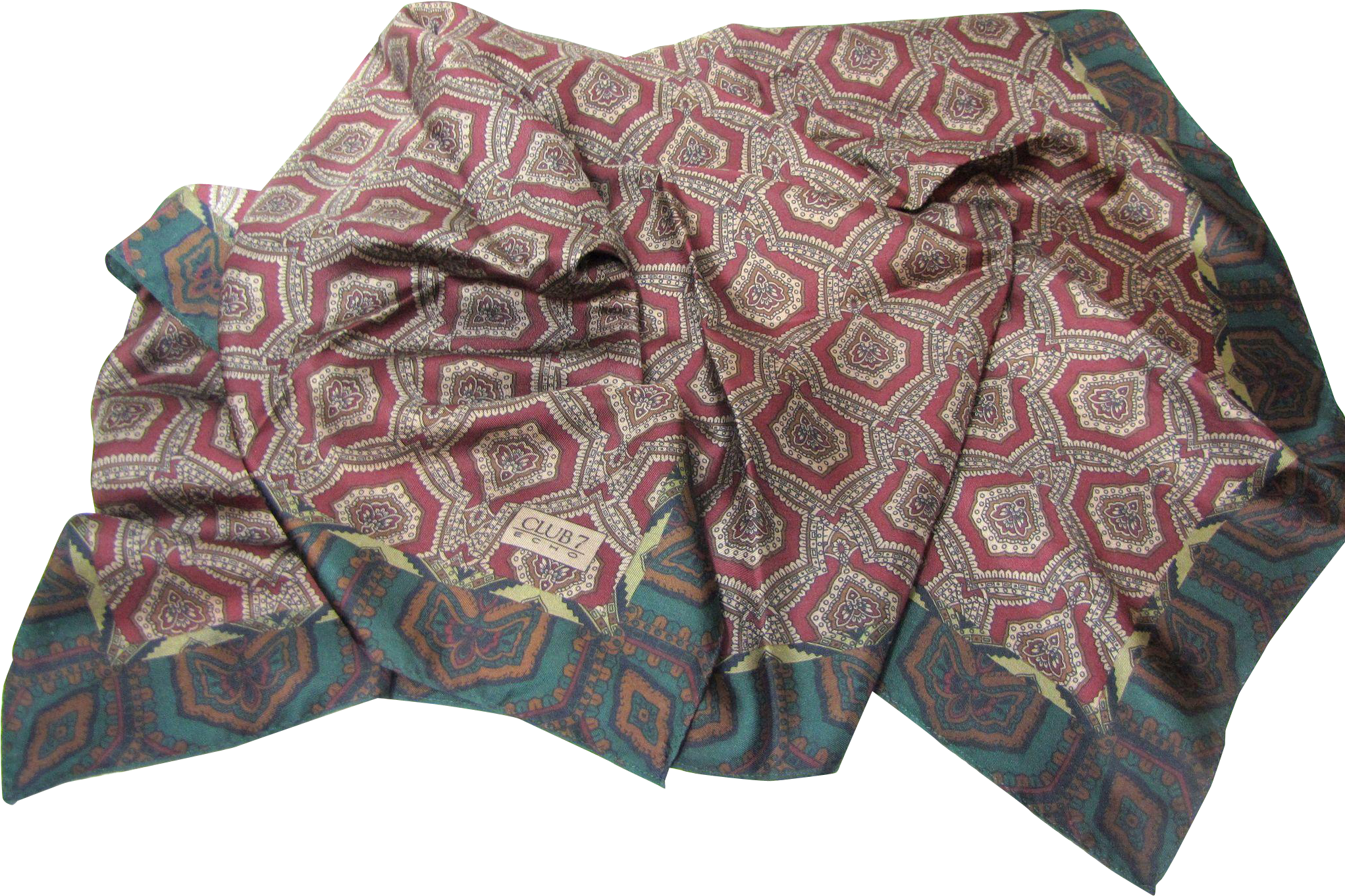 Elegant Paisley 35" Square Silk Scarf By Club 7 Echo - Scarf (2042x2042), Png Download