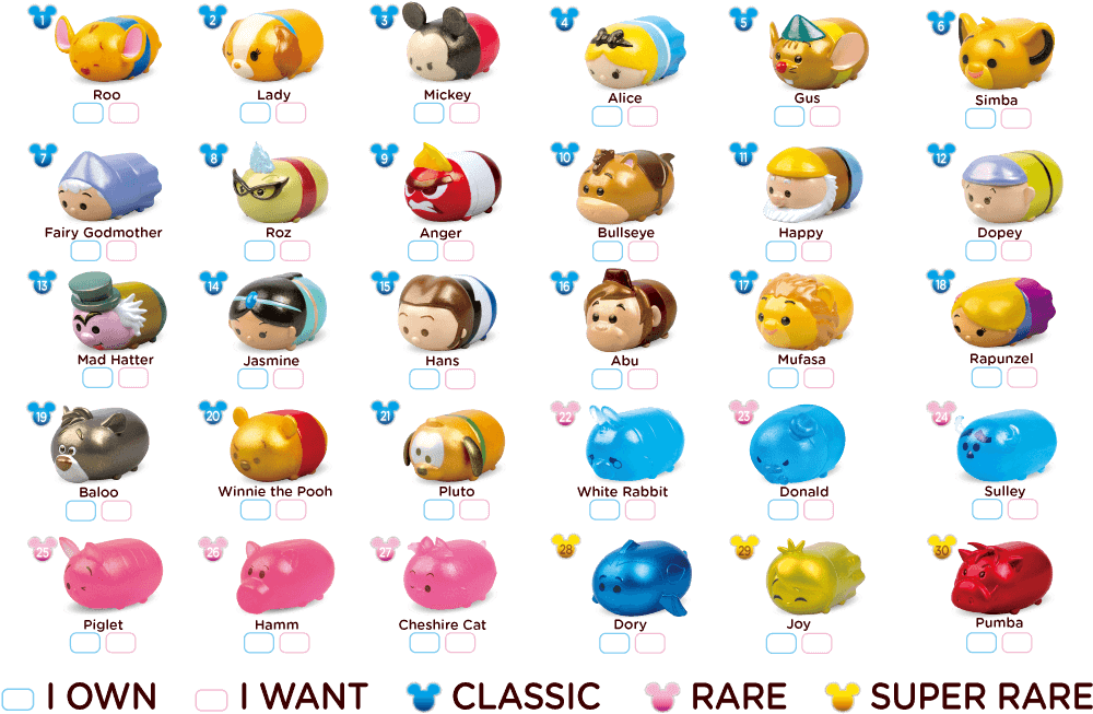 Disney Tsum Tsum Squishies (1000x653), Png Download