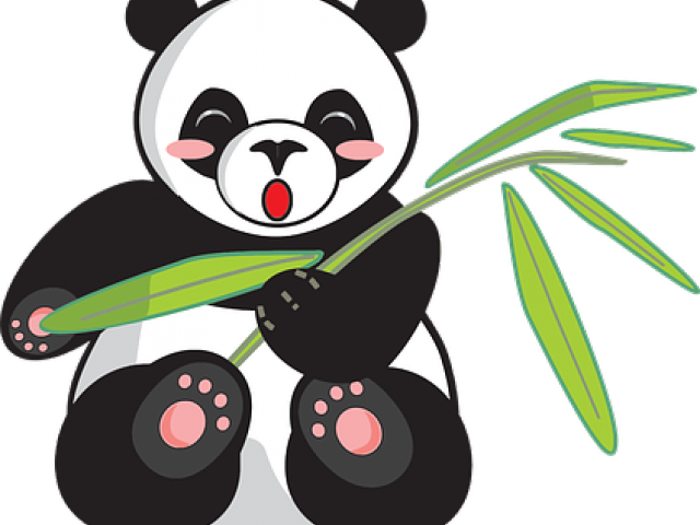 Original - Panda On Bamboo Clip Art (640x480), Png Download
