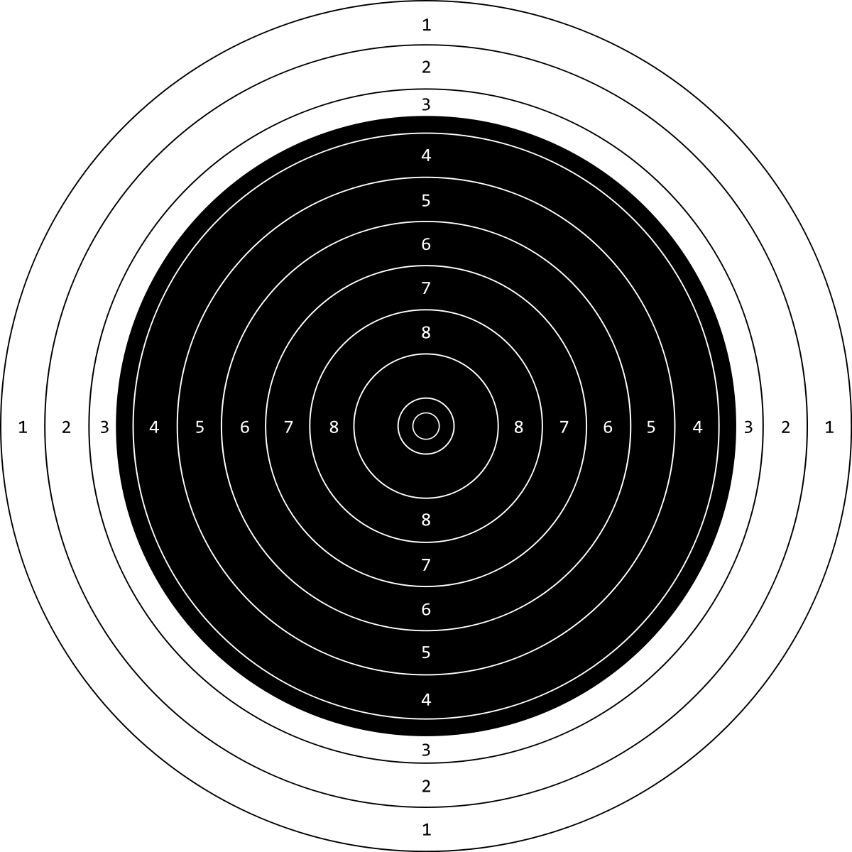 Bullseye Svg Gun Range - ペルチェ 式 エアコン (1200x1200), Png Download