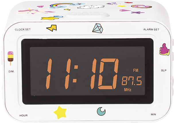 Dual Radio Alarm Clock Rr30bcunicornstick Bigben Kids - Radiowecker Rr30 Dogs Bigben (750x559), Png Download