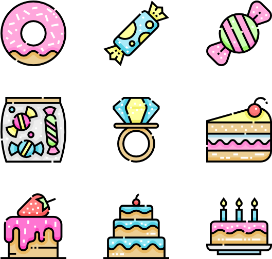 Sweet And Candy - Png 80s (600x564), Png Download