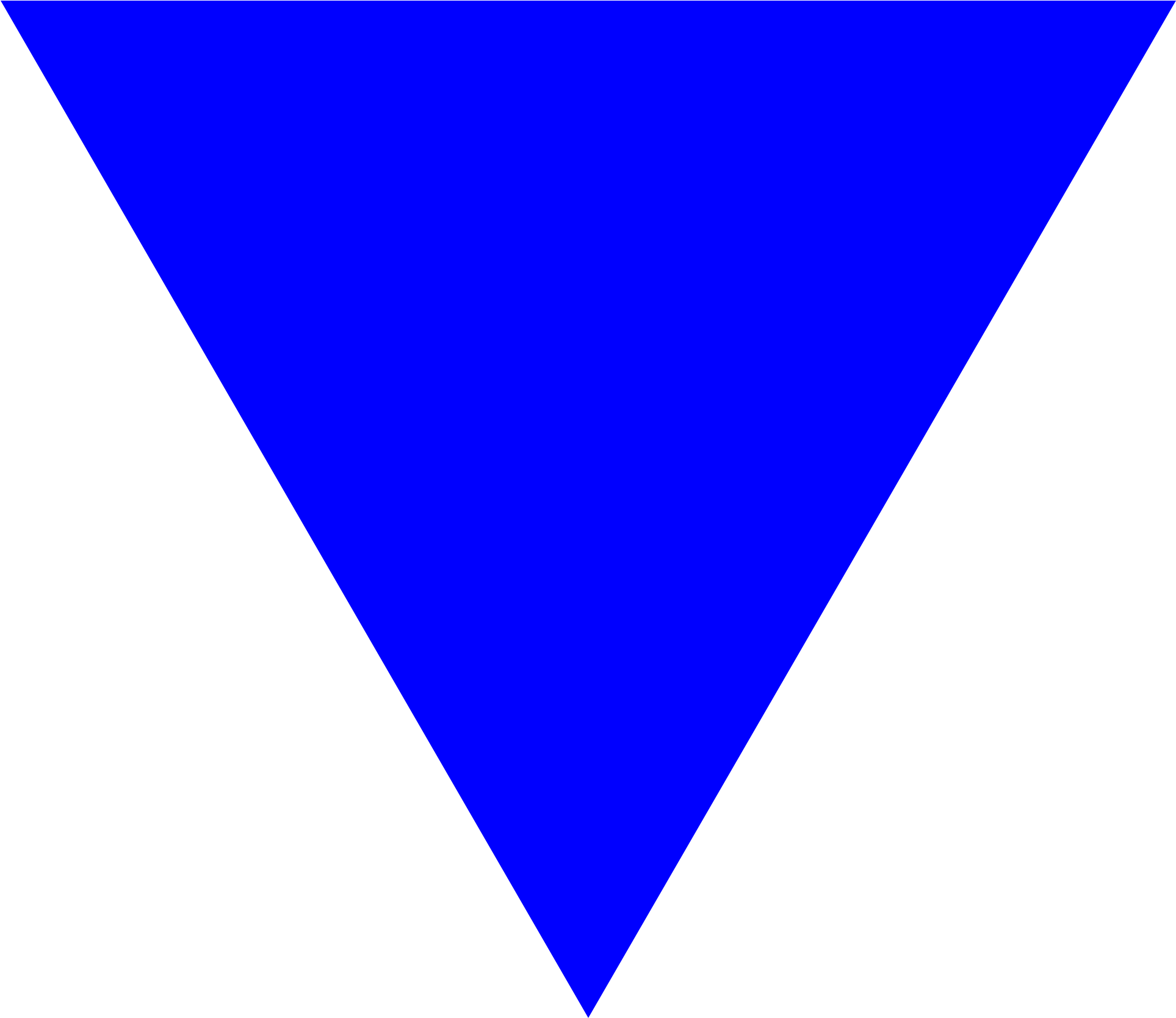 Open - Blue Triangle Png (2000x1778), Png Download