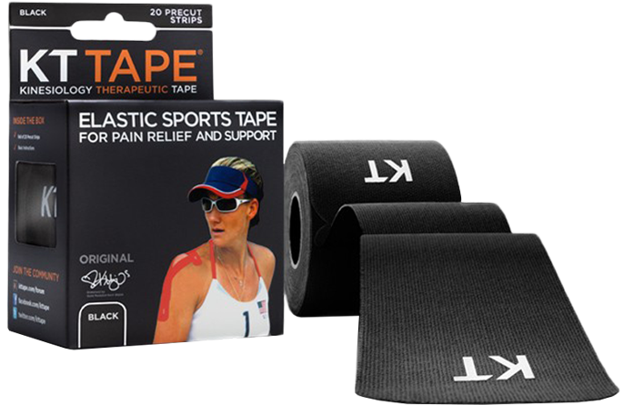 Kt Tape® Cotton Black - Kt Tape Cotton Elastic Sports Tape (692x508), Png Download