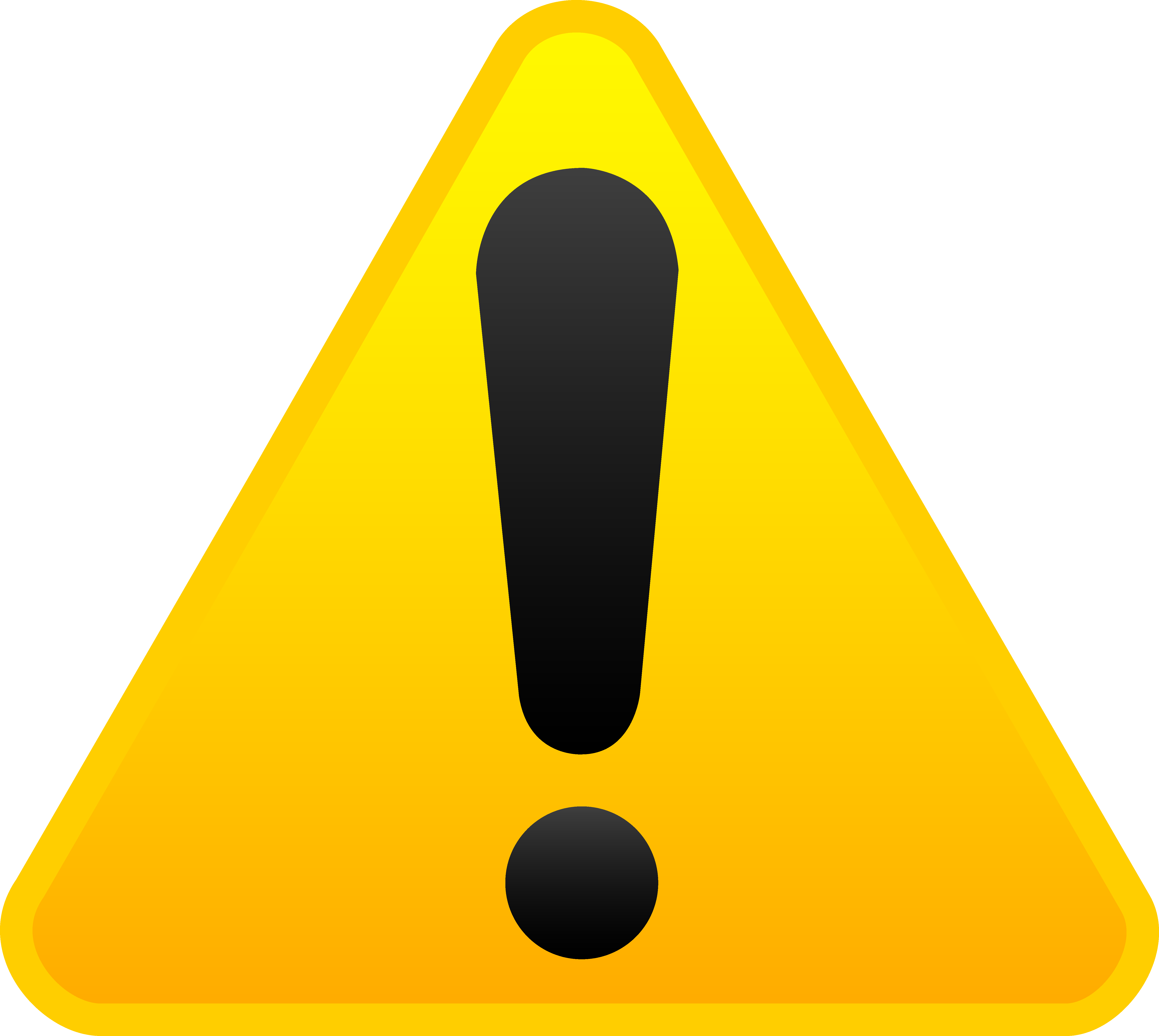 Exclamation Mark Png - Traffic Sign (5951x5321), Png Download