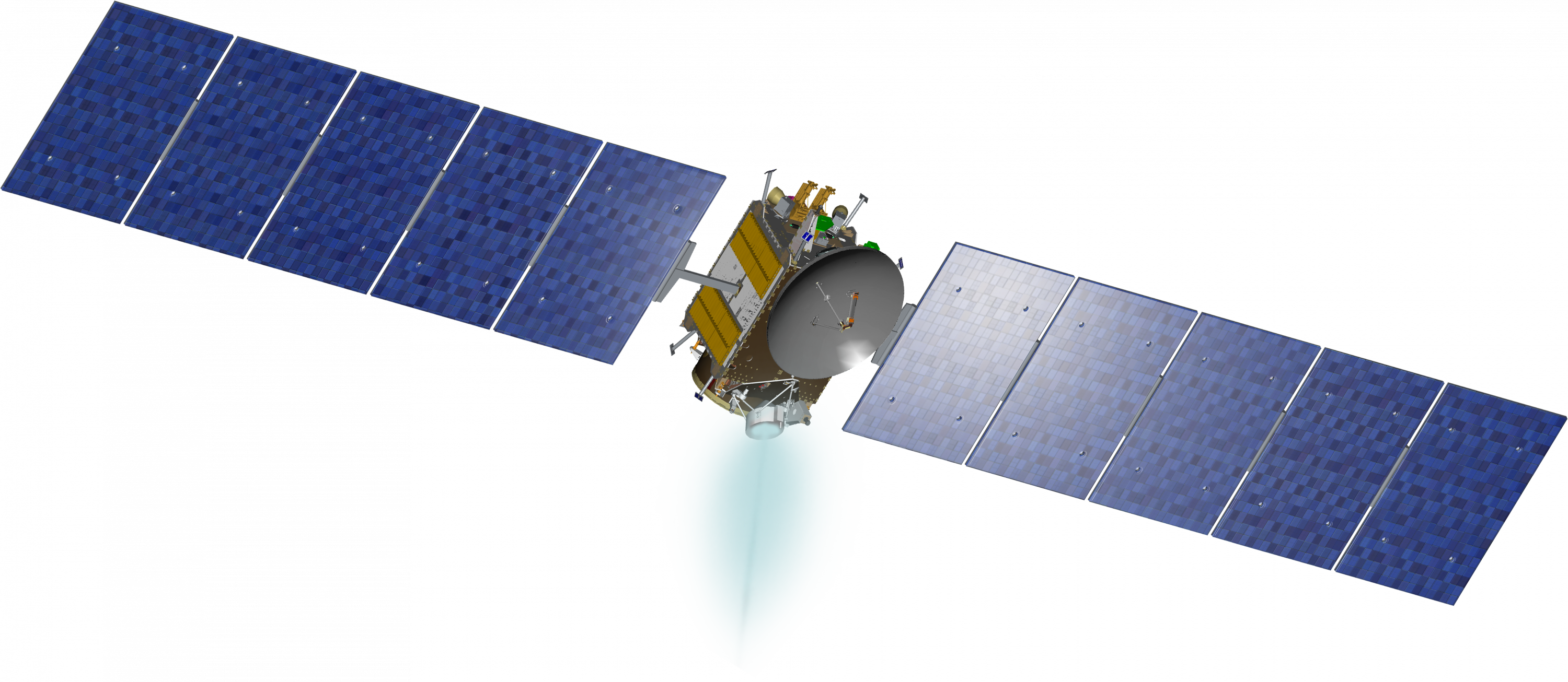 Dawn Spacecraft - Spacecraft (3000x1306), Png Download