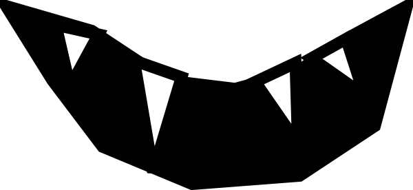 Evil Smile Clip Art At Clker Com - Scary Mouth Clip Art (600x276), Png Download
