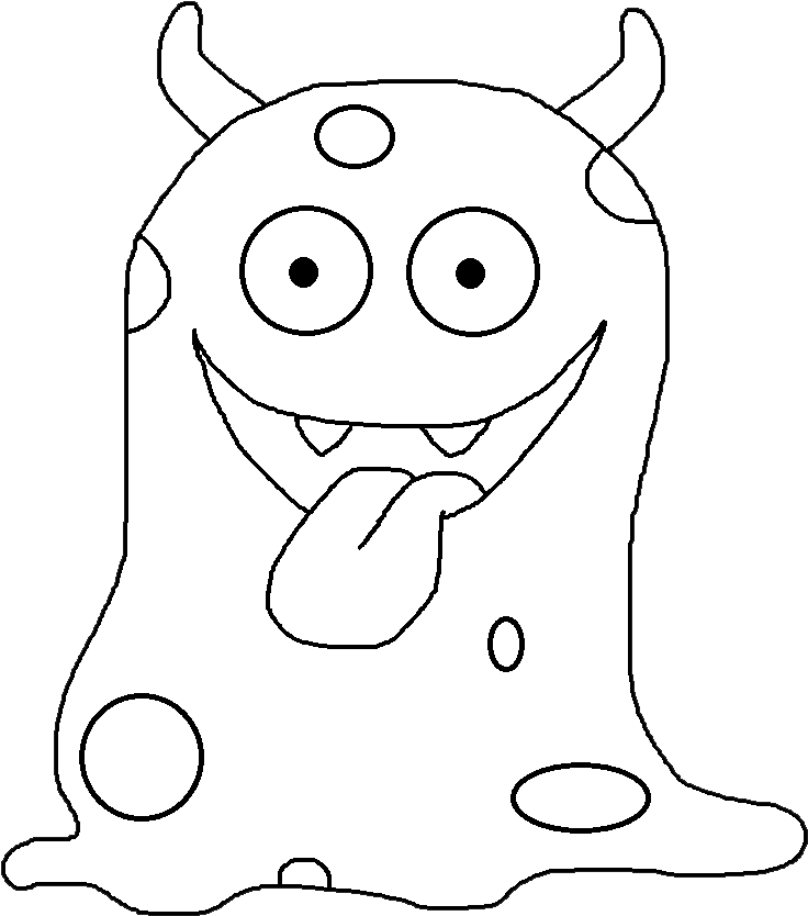 Graphics By Ruth - Monster Clipart Black And White (747x840), Png Download
