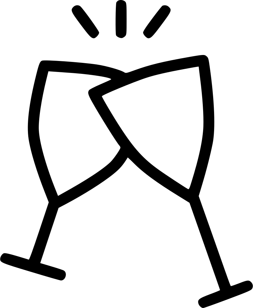 Cheers Wine Glass Celebrate Alcohol Comments - Wine Glass Icon Png (806x980), Png Download