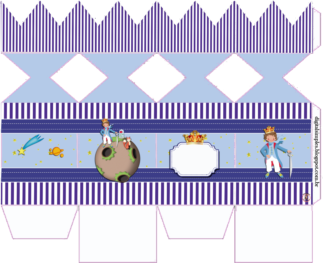 Cone Para Guloseimas Tema "pequeno Príncipe" - Caixa Castelo Fazendo Minha Festa (1600x1131), Png Download