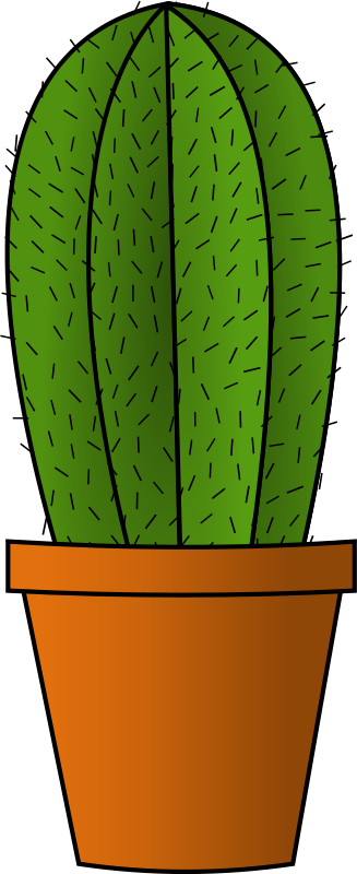 Free Vector Cactus Clip Art - Cactus Plants Clip Art (246x599), Png Download