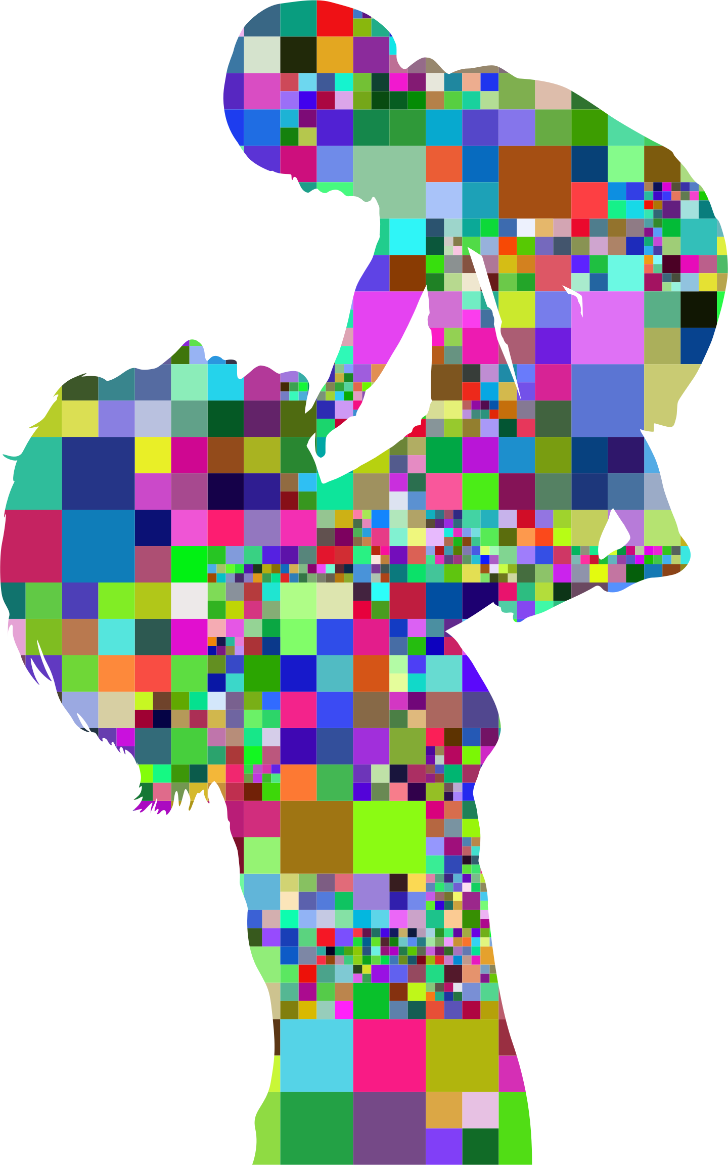 This Free Icons Png Design Of Prismatic Mosaic Mother (1440x2304), Png Download