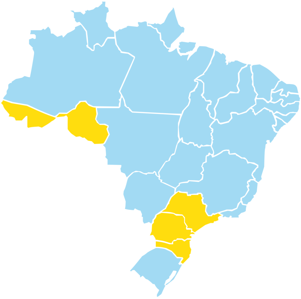 This Genetic Testing Is Part Of The 150 Thousand Chances - Brazil Color Map (1024x1018), Png Download