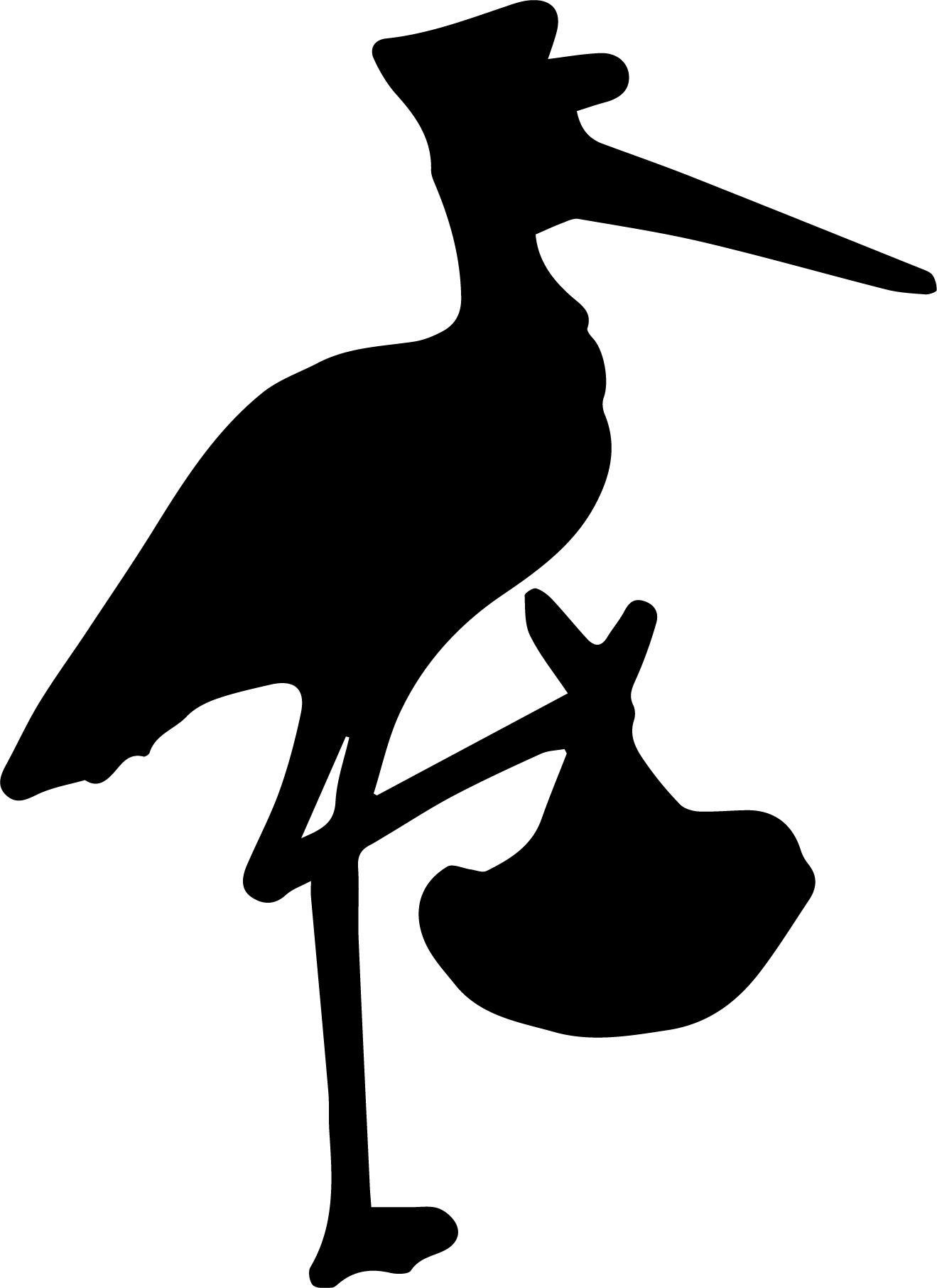 Friends Of The - Baby Stork Icon Transparent (1319x1812), Png Download