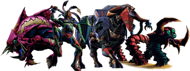 Bosses In Majora's Mask Are Among Some Of The More - Majoras Mask All Bosses (640x231), Png Download