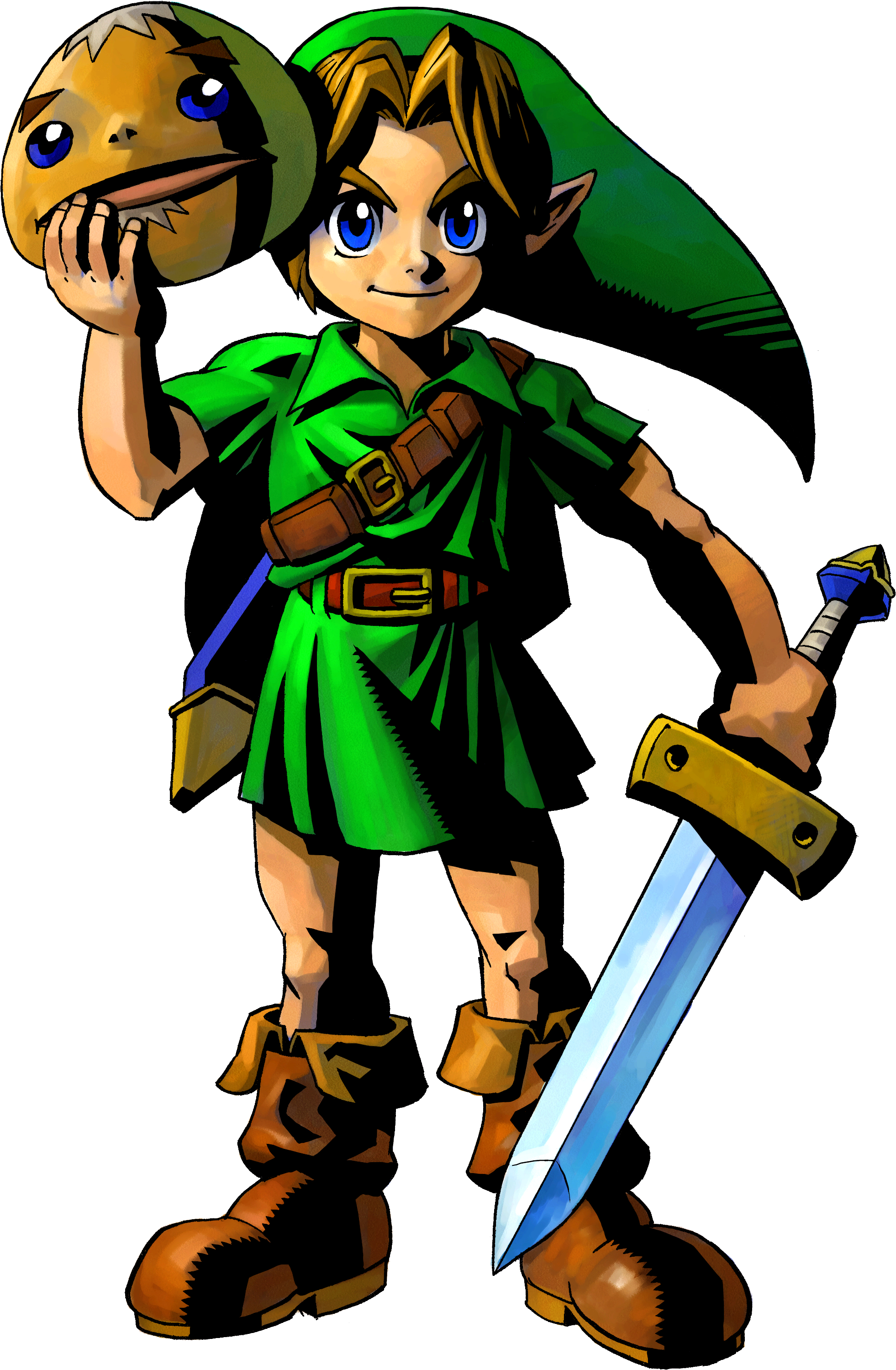 Mm Link Goron Mask - Legend Of Zelda Majora's Mask 3ds Link (392x599), Png Download