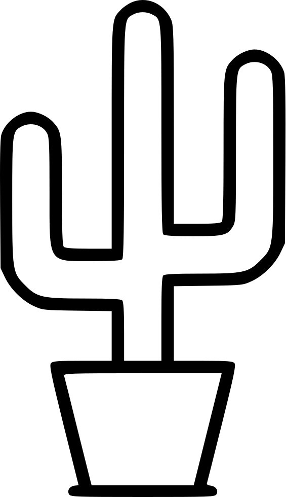 Cactus Pot Svg Png Icon Free Download - Icon (565x980), Png Download