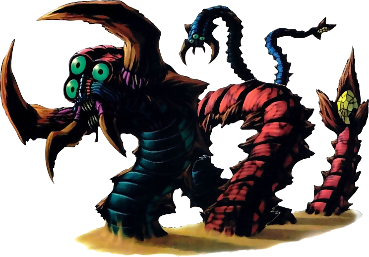 This Pair Of Giant Masked Insects Are Very Powerful - Zelda Majora's Mask Bosses (744x518), Png Download