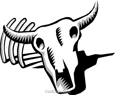 Desert Skull Drawing At Getdrawings - Cow Skull Clip Art (480x395), Png Download