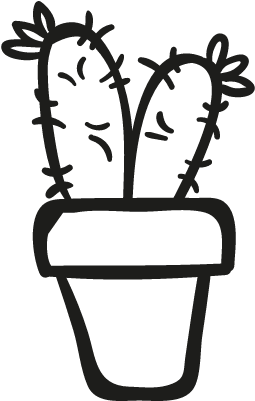 Two Cactus Plant In A Pot Vector - Iconos De Maceta Png (400x400), Png Download