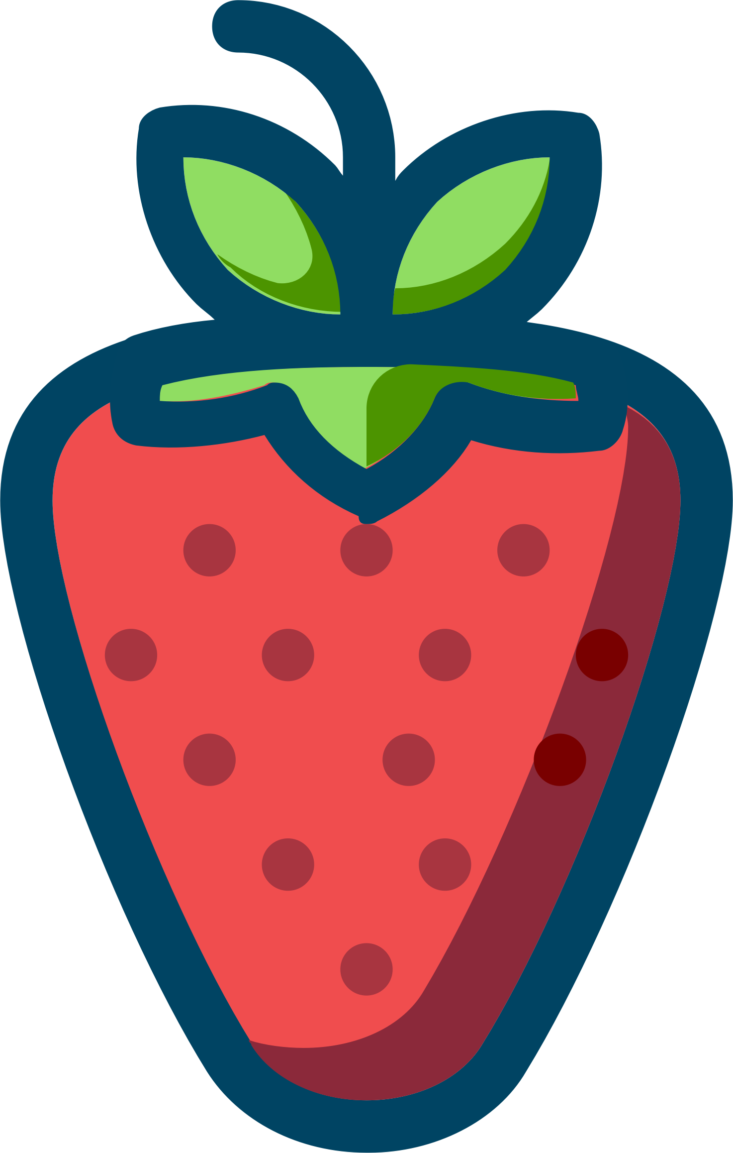 Big Image - Strawberry Vector Png (1474x2316), Png Download