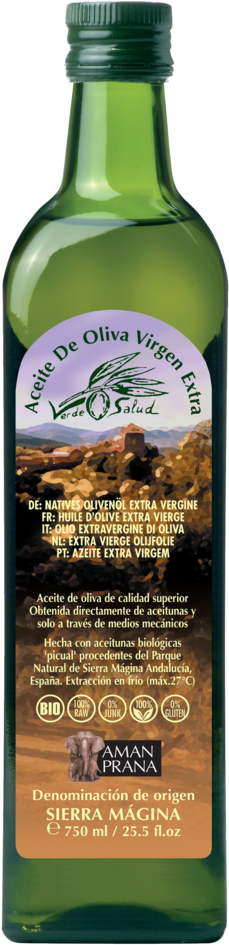 Download Amanprana Verde Salud Extra Virgin Olive Oil - Amanprana Olive Oil Verde Salud, Extra Virgin (468x1080), Png Download