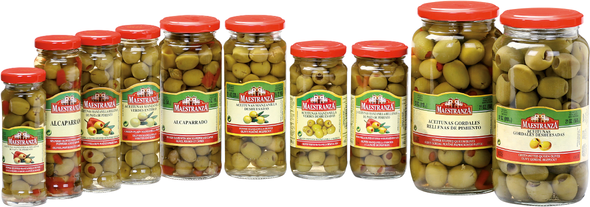 Green And Black Olives In Glass Jar - Food Preservation (1200x506), Png Download