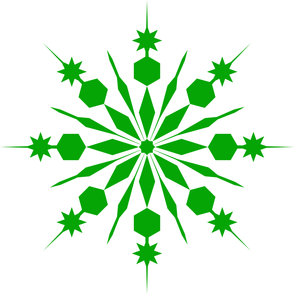 How To Set Use Shower Green Snowflake Clipart (600x600), Png Download